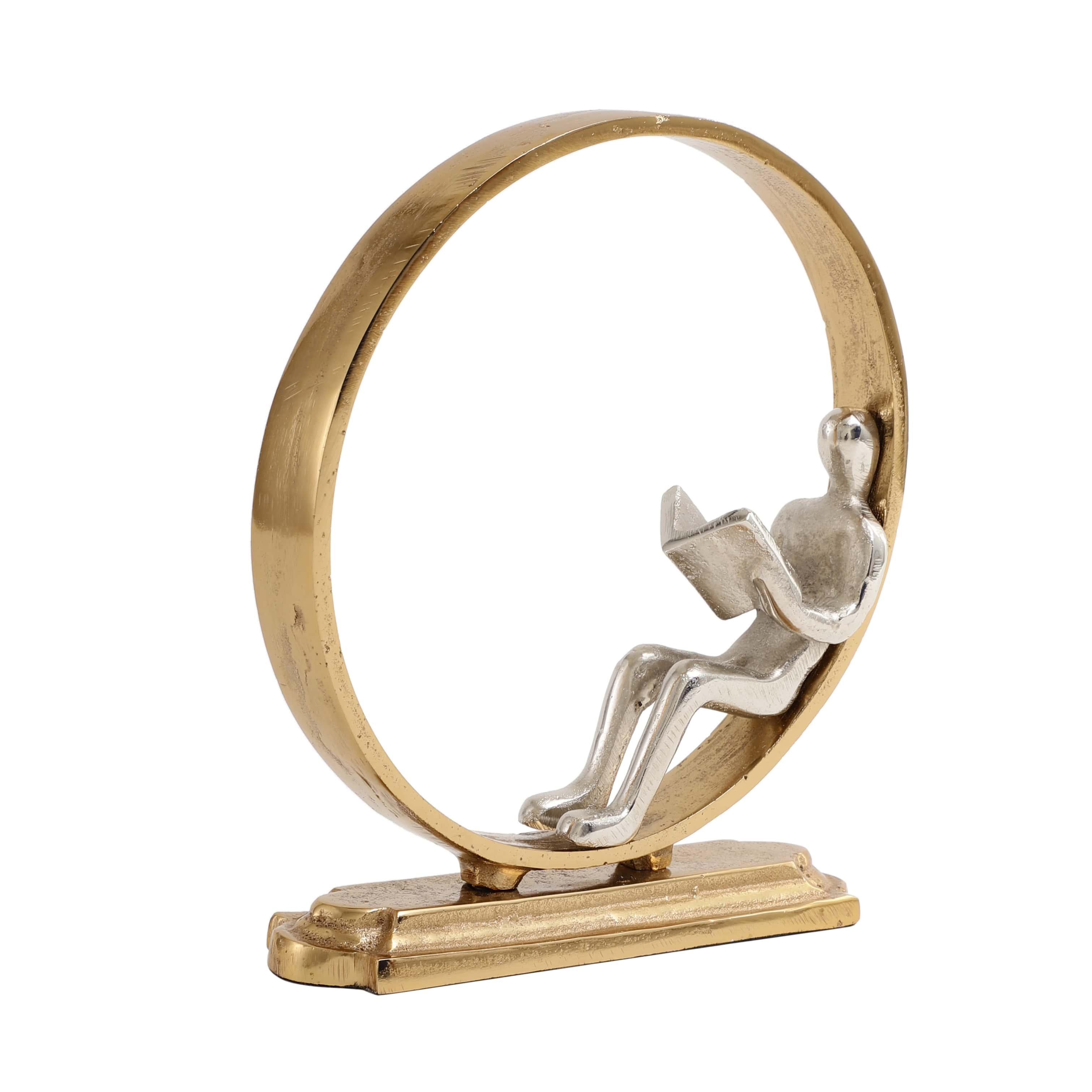 Eternal Reader Designer Sculpture | Unique Home Decor Showpiece for Modern Room