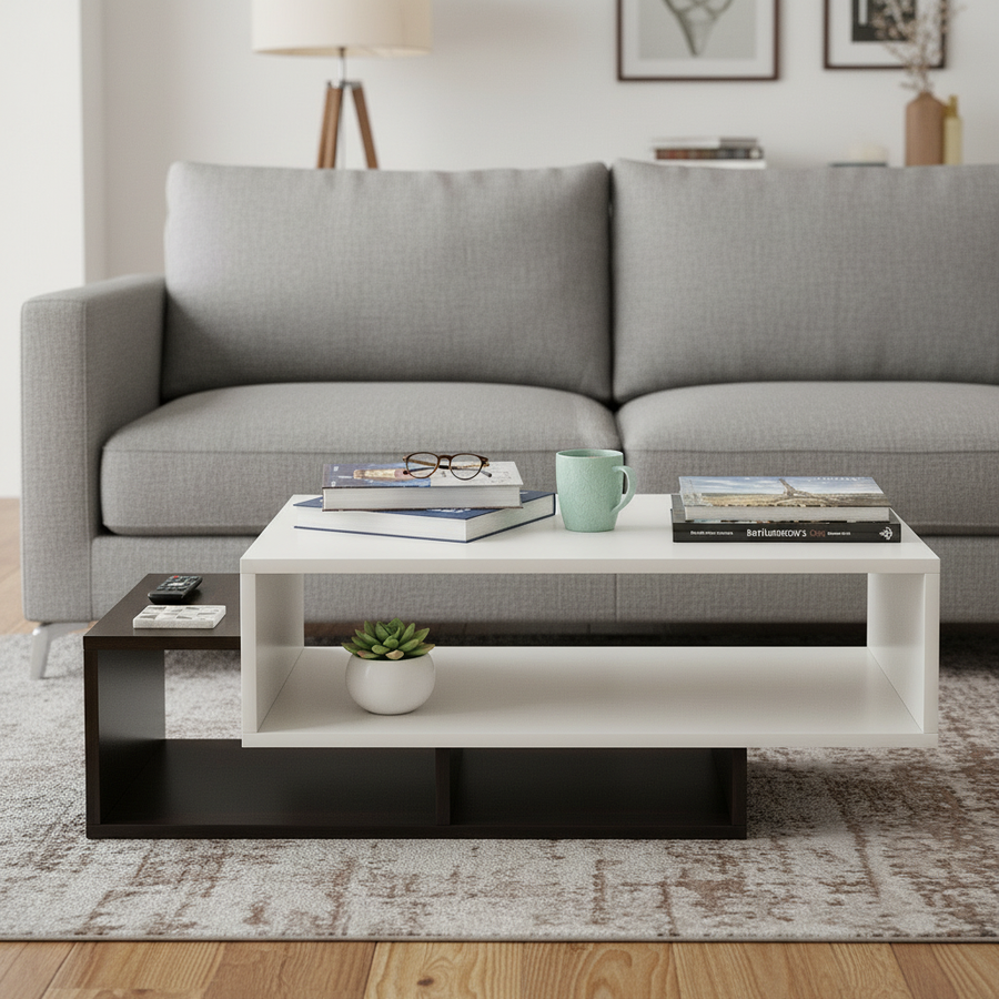 Coffee Table for Living Room with Storage Shelf - Pearson