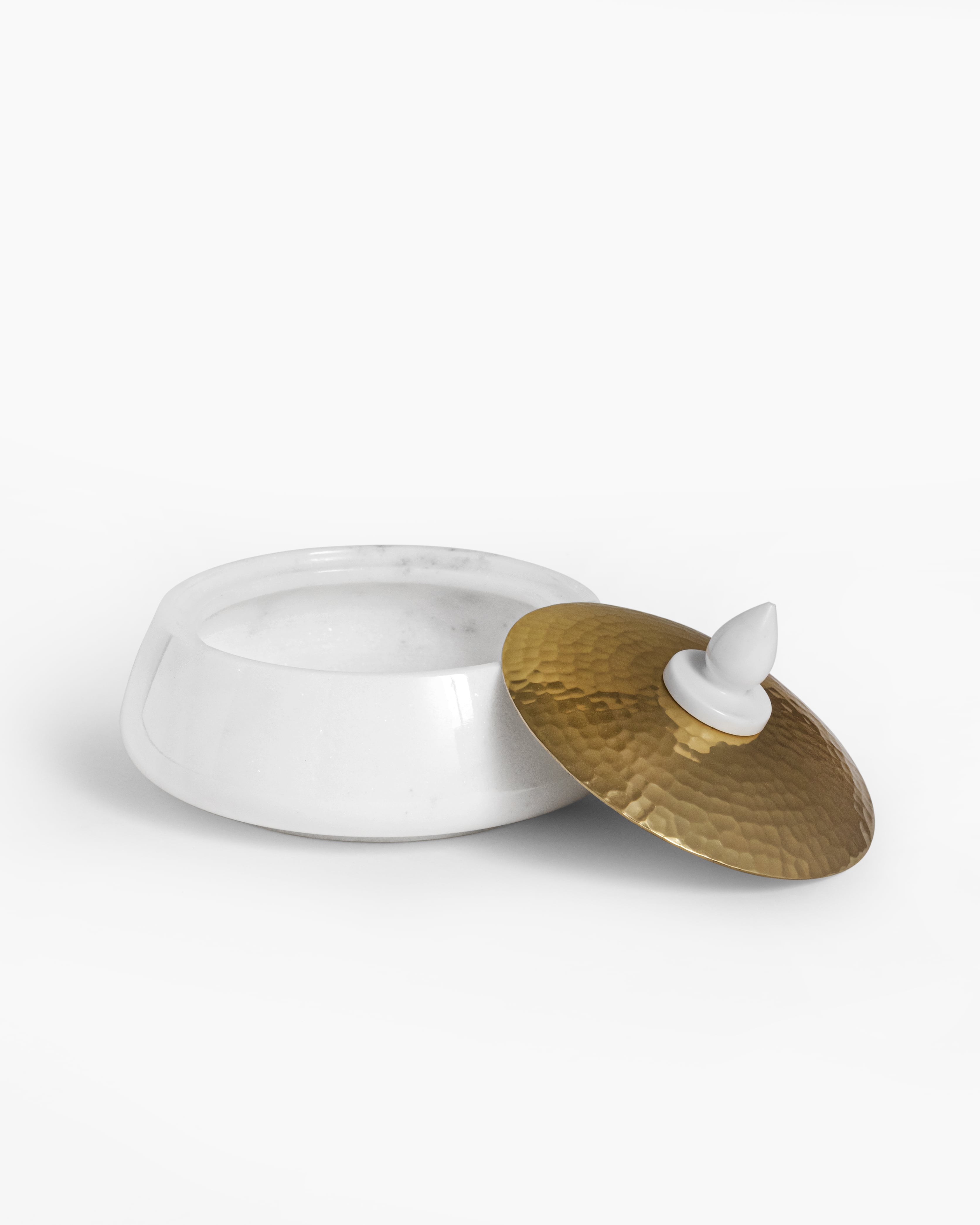 Trinket Box-White Marble