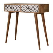 Stella Console Table for Living Room | Solid Mango Wood Entryway Table