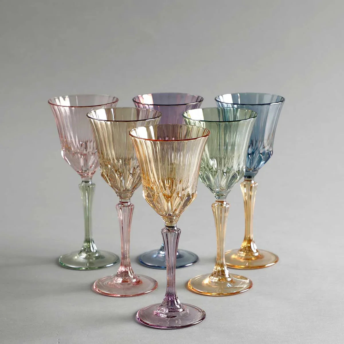 Creart Doge Multi-Color Wine Glasses Set Of 6