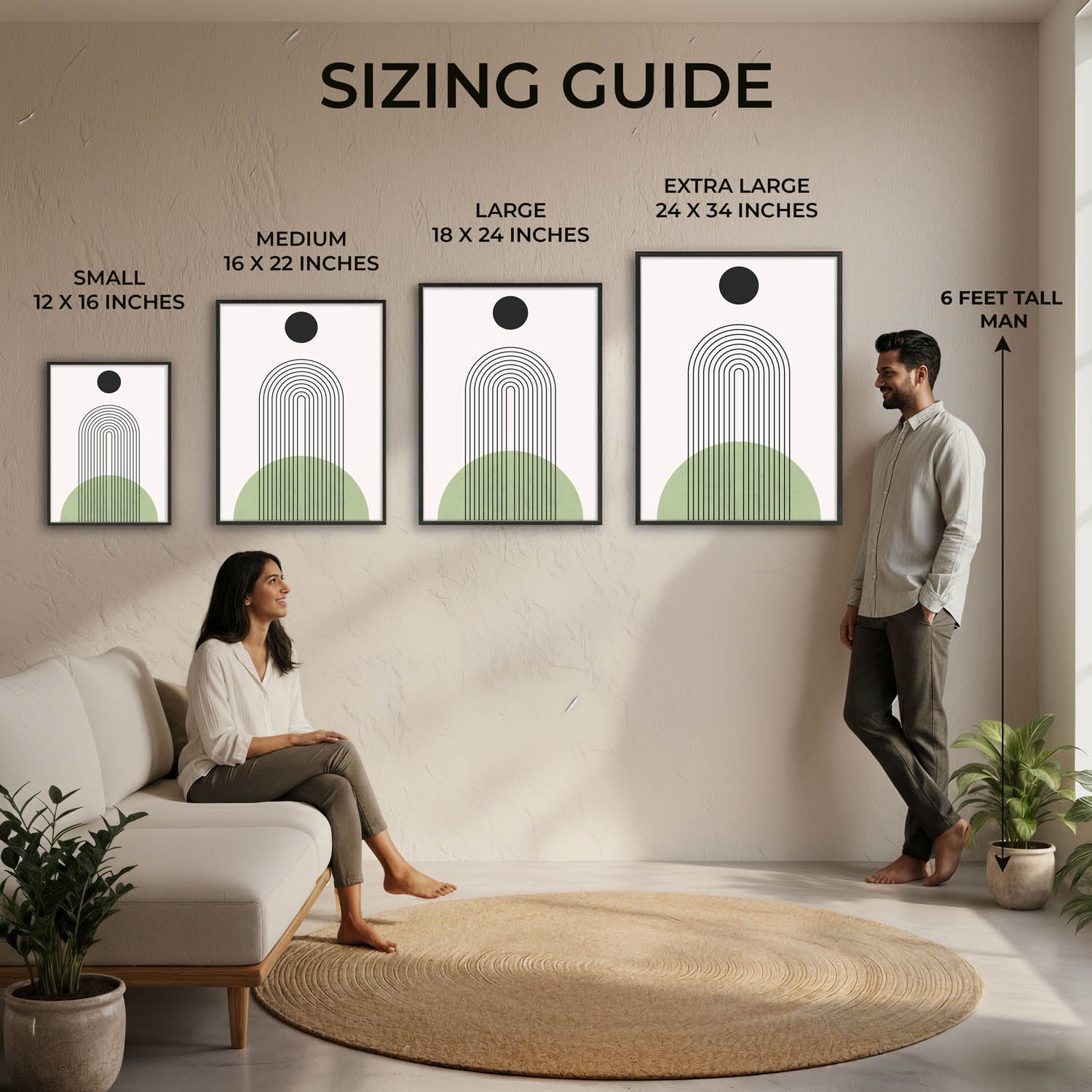 Arco Green Wall Painting