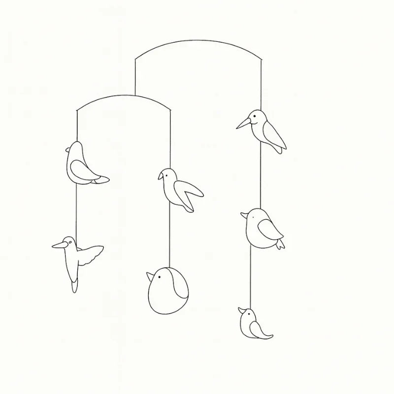 Felt Ornaments - Hanging Mobile (Birds)