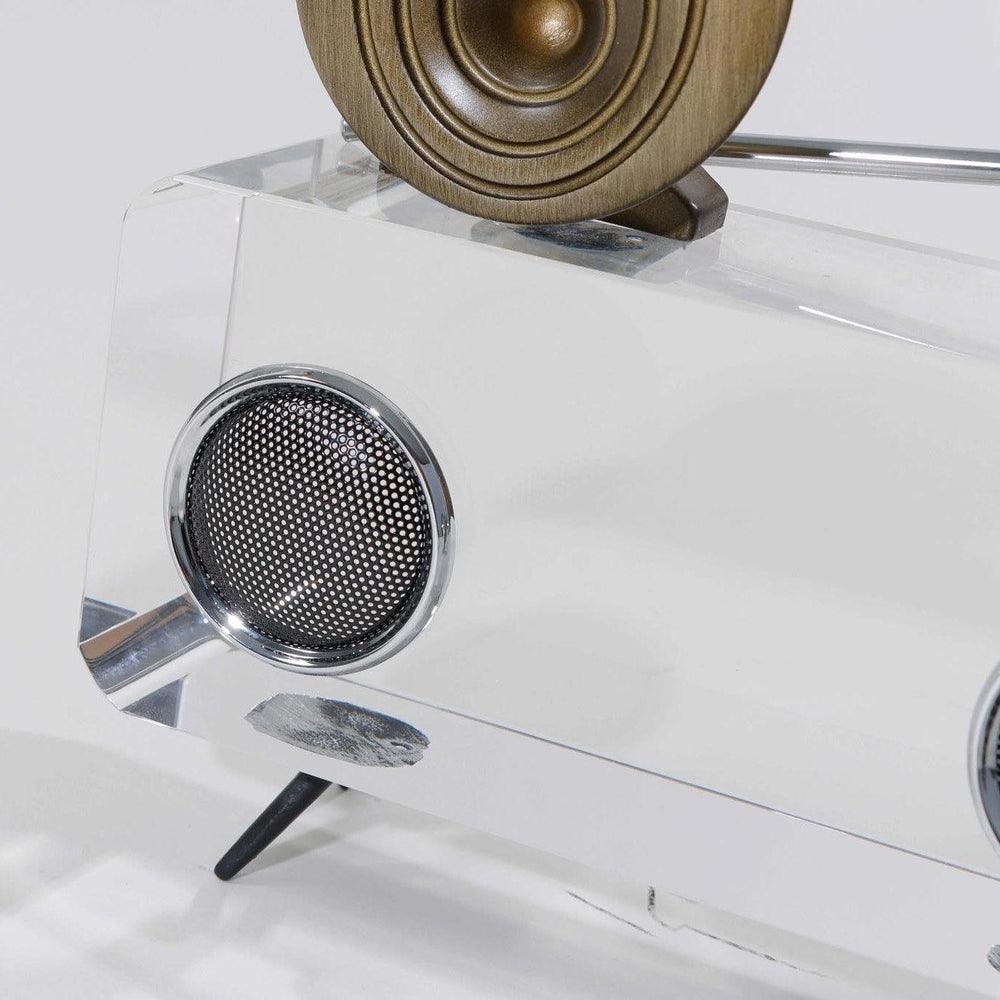 Nordic Soundbox Decor Object | Premium Designer Crystal Accent Showpiece for Home Decor