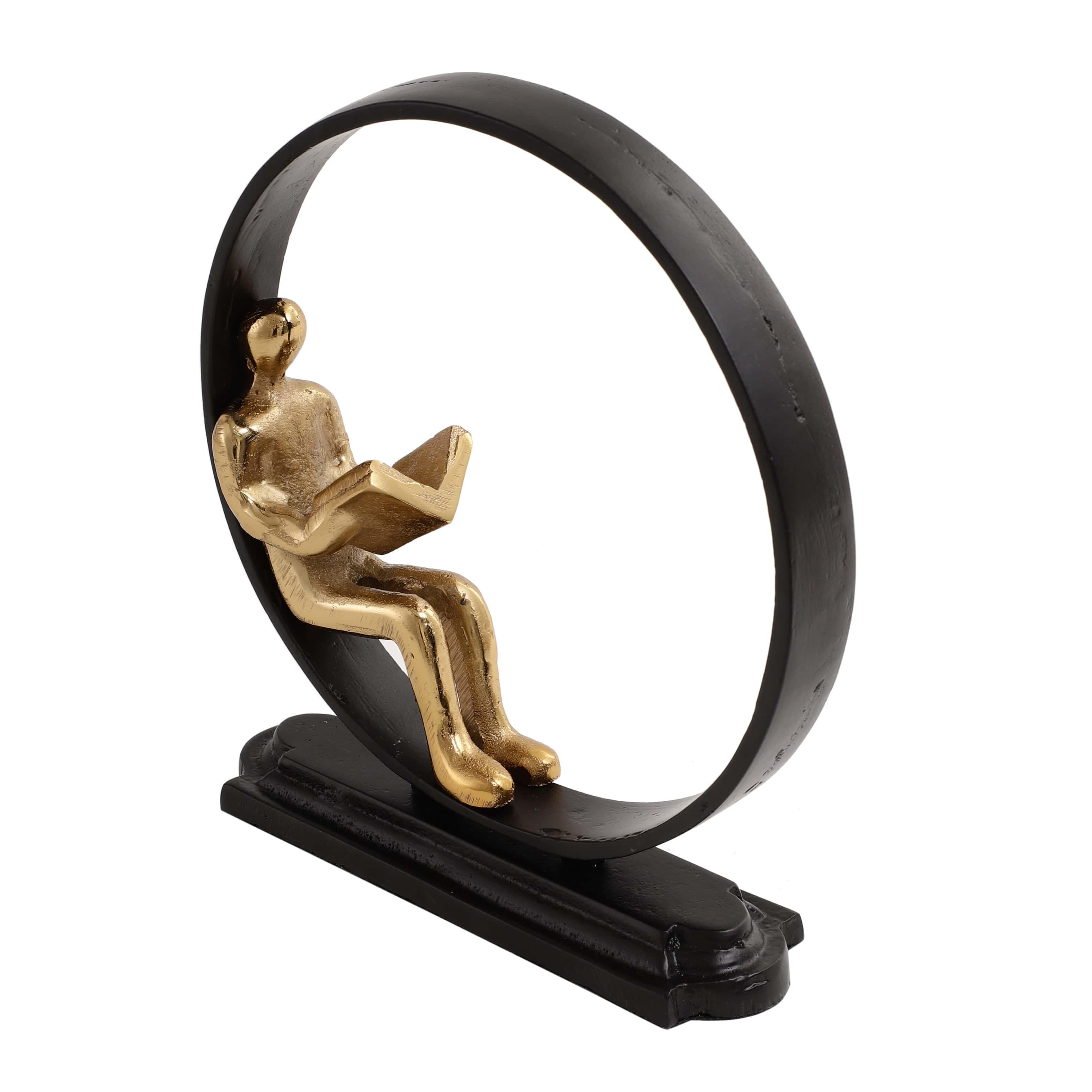 Eternal Reader Designer Sculpture | Unique Home Decor Showpiece for Modern Room