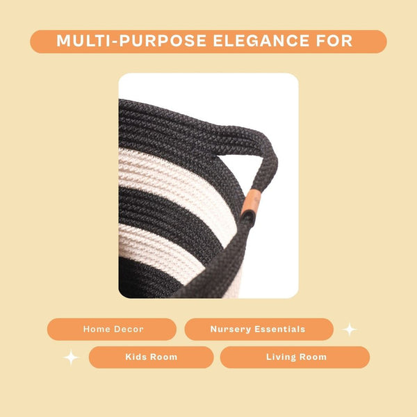 Monochrome Chic Rope Basket