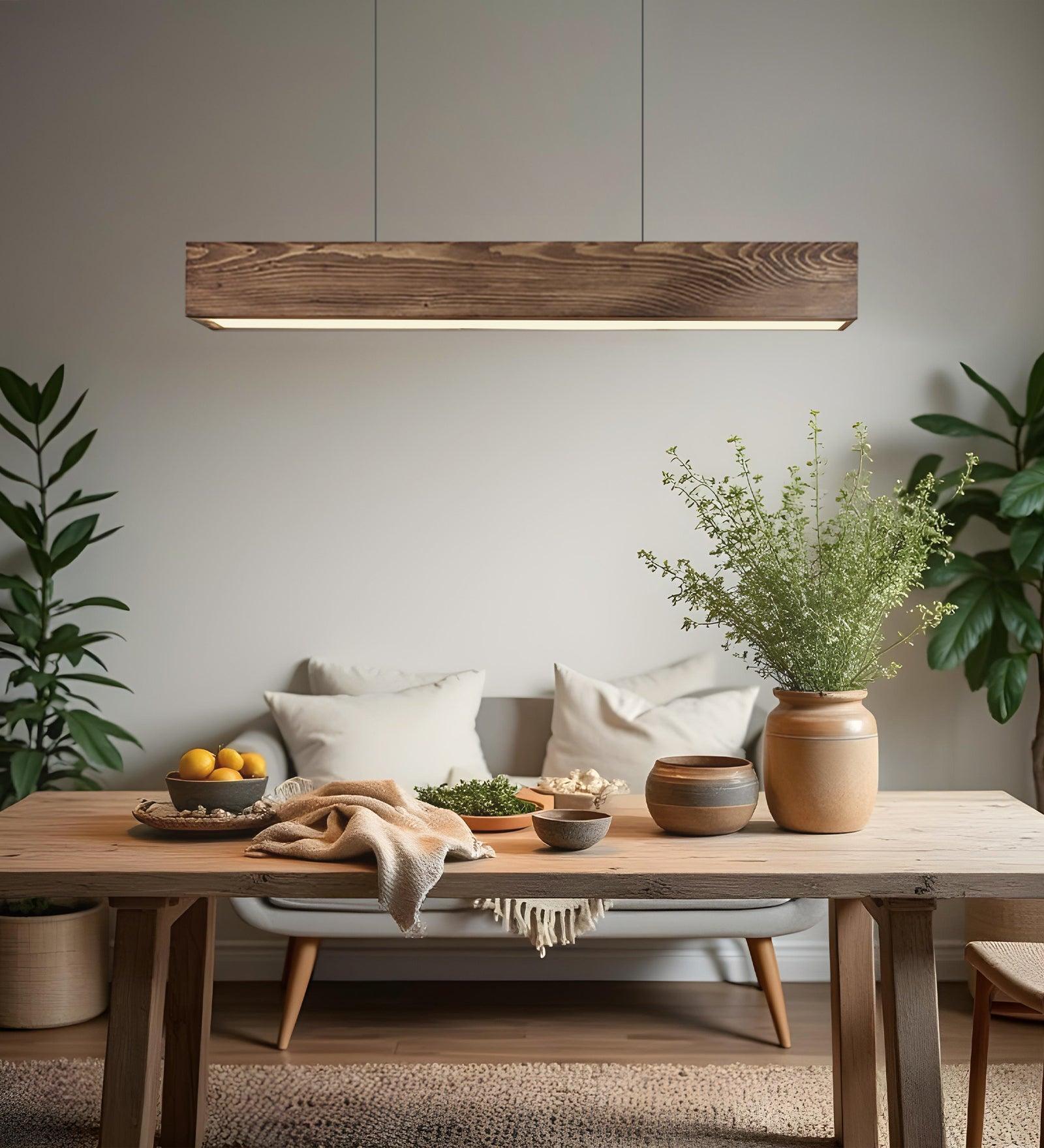 Clara Brown Wooden Led Hanging Lamp for Home Decor | Pendant Lamp