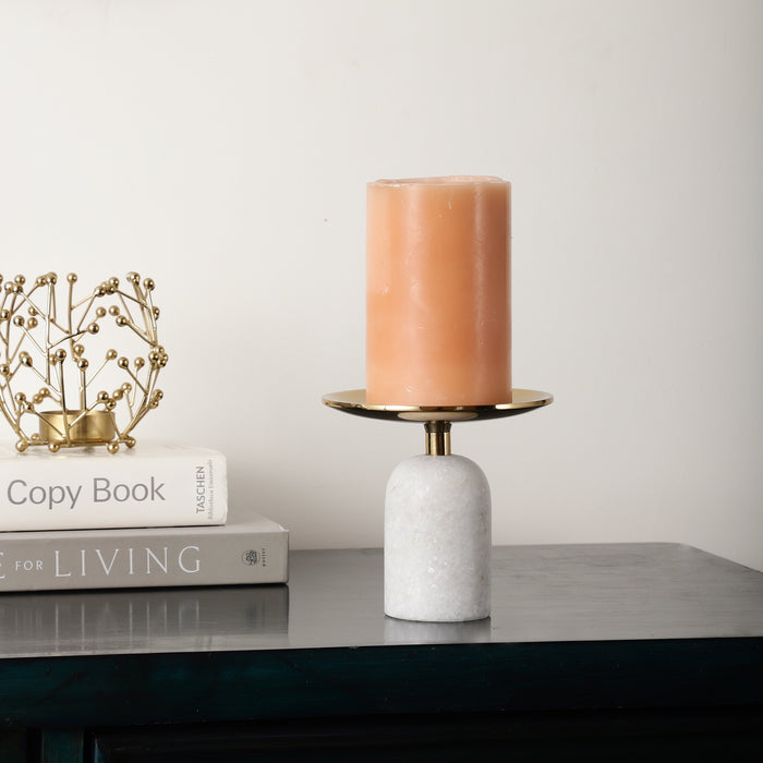 Marble Pri Pillar Candle Mini Stand