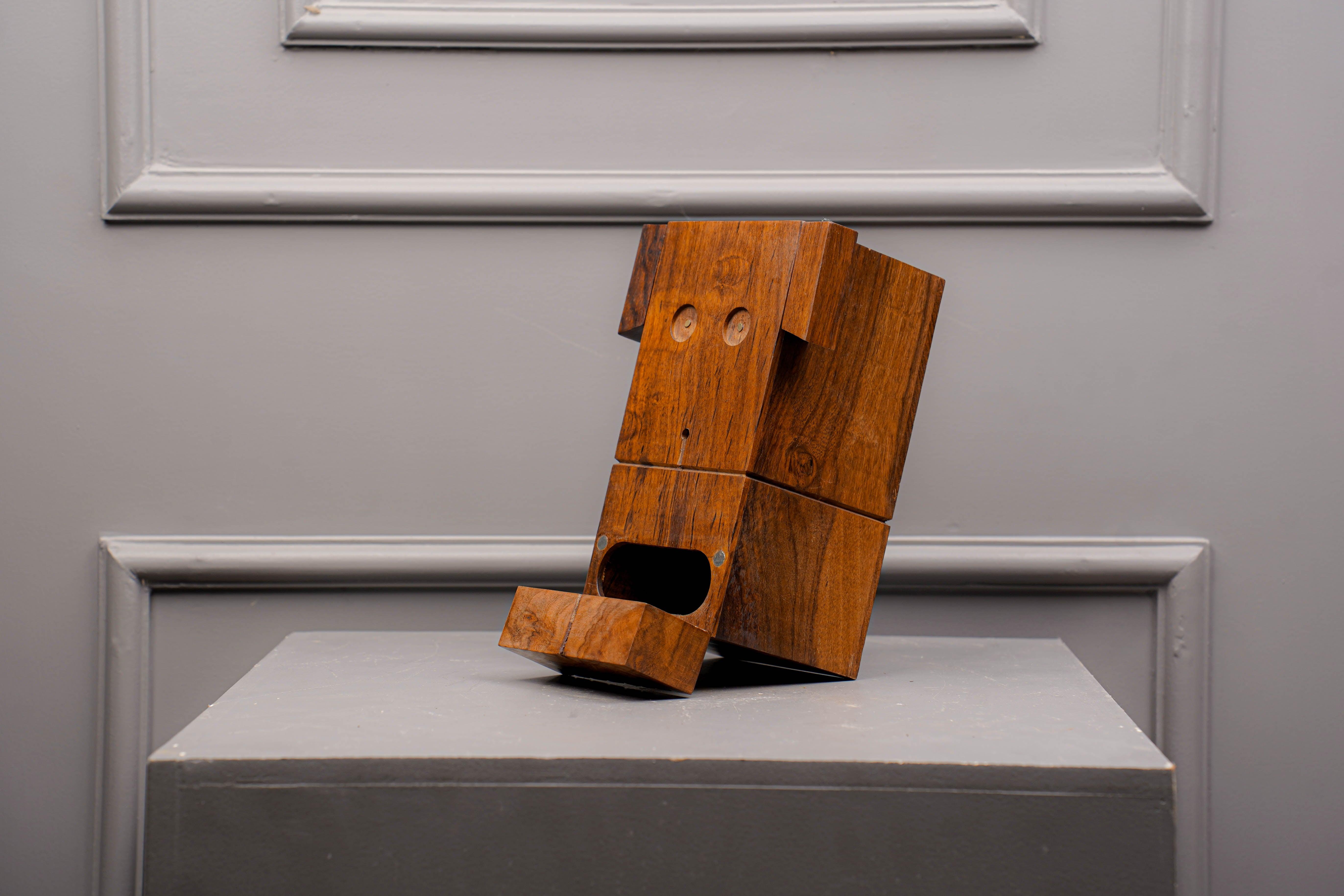 Handcrafted Wooden Dog Piggy Bank