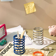 Unique Spring Pen Stand for Office | Unique Stainless Steel Pen Organiser | Pen Holder