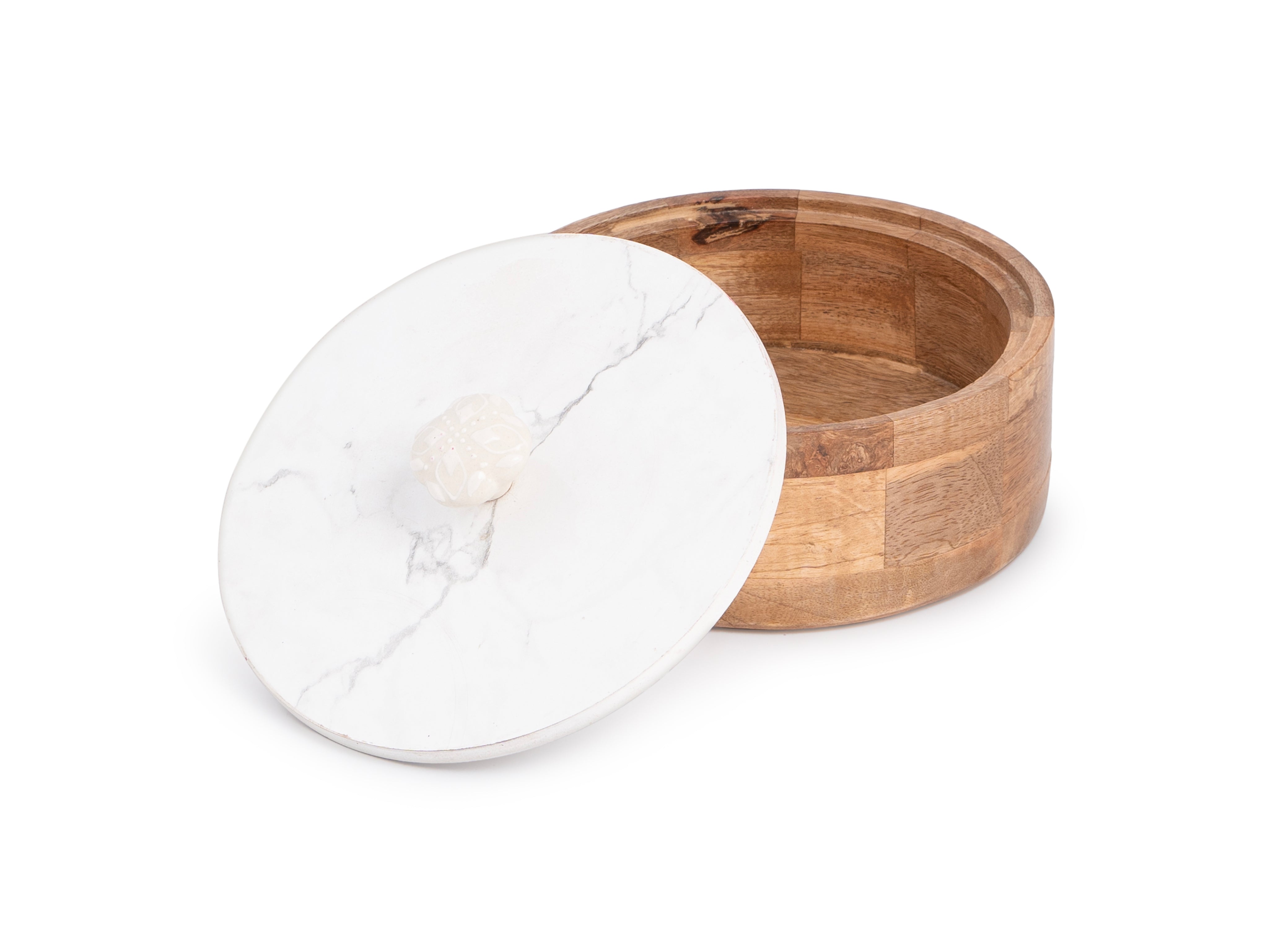 Wooden Round Box With Sunmica Lid