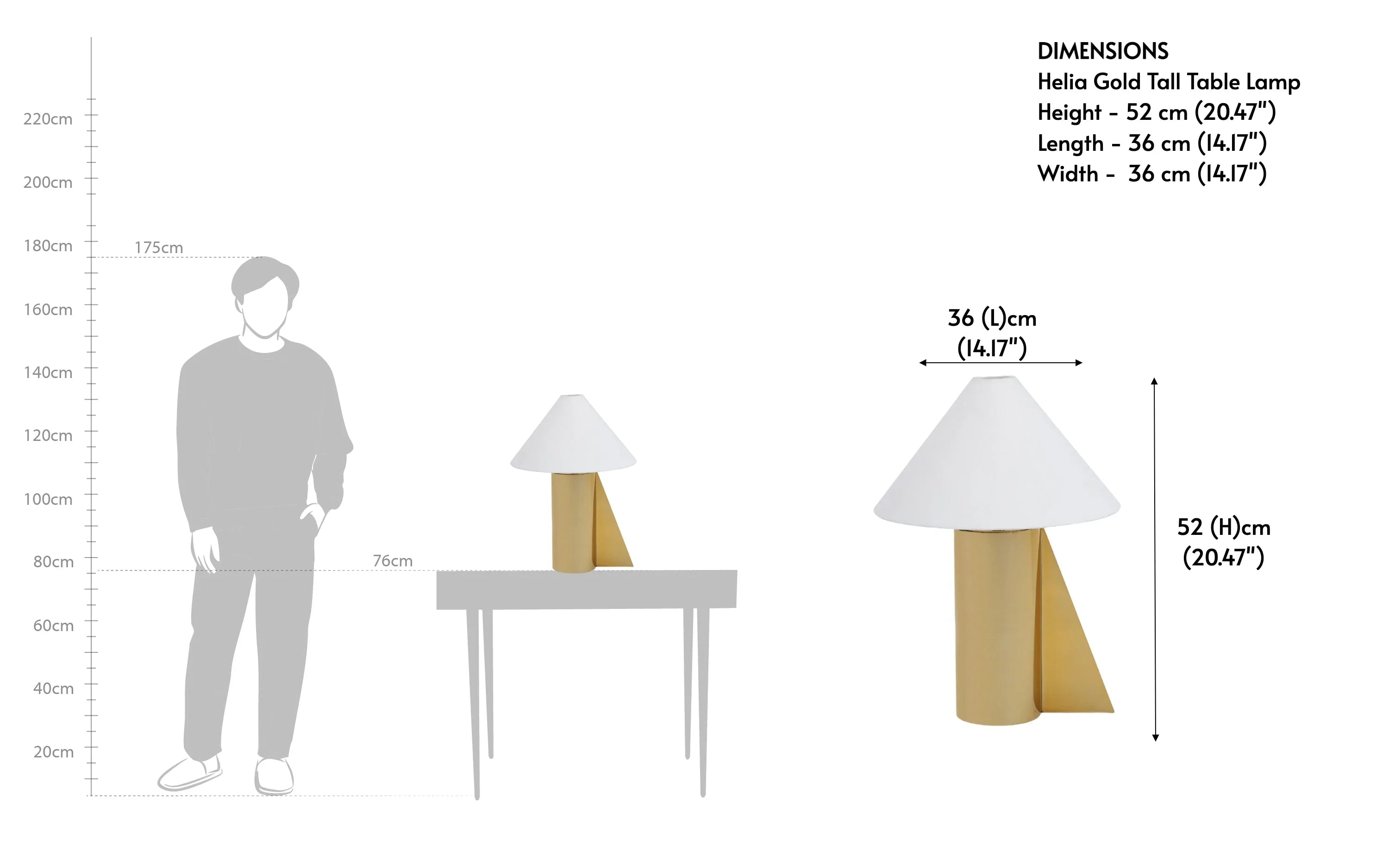 Helia Tall Table Lamp | Stainless Steel and Cotton Fabric