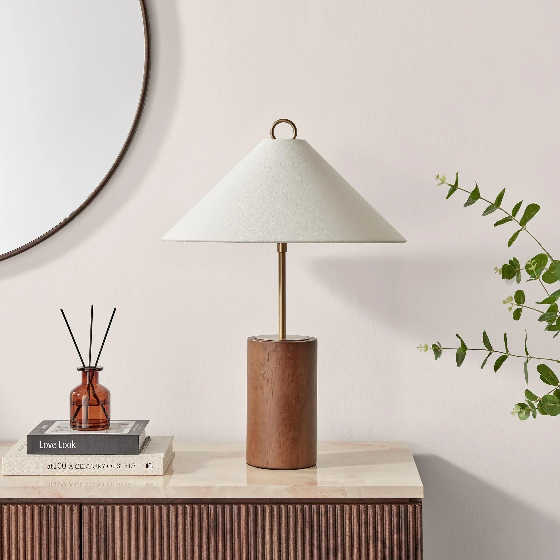 Leo Wood Metal Table Lamp