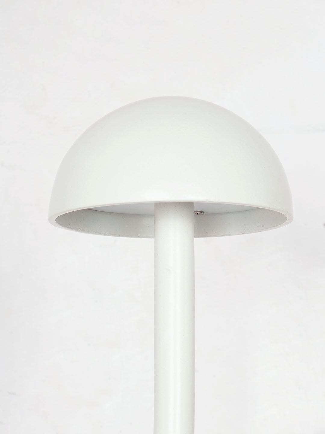 Enoki Modern LED Mushroom Bollard Lights | Off-White Garden Post Lamps