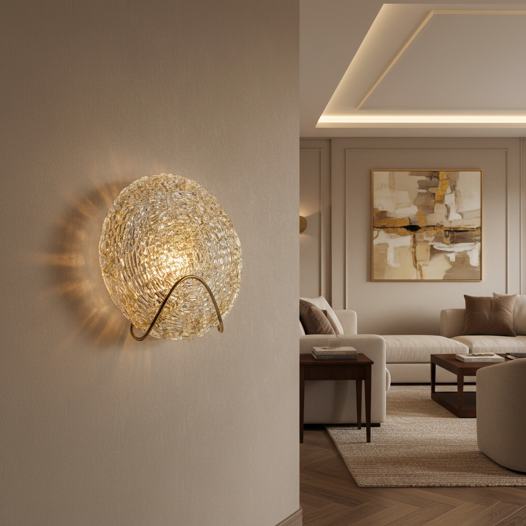 Glass & Metal Wall Sconce