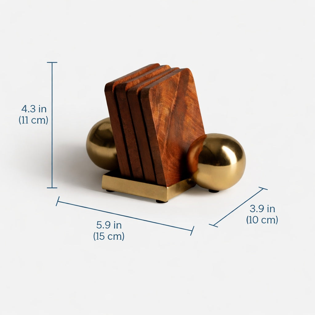 Ora-Tarang Coaster Set of 4 with Stand