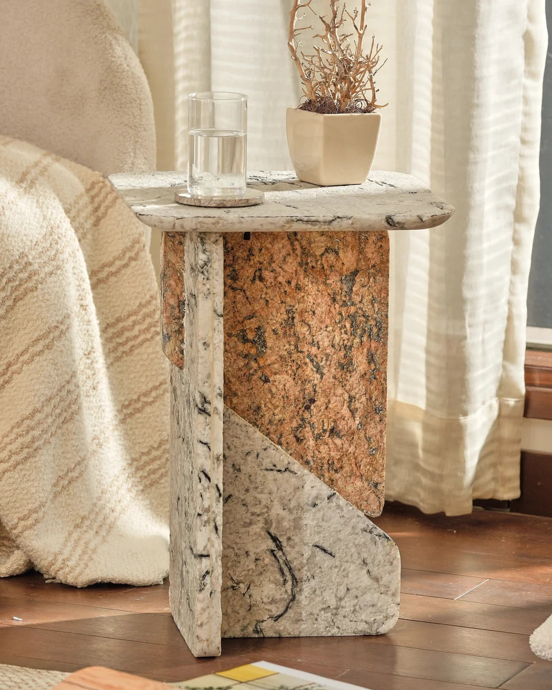 Haapoo - Alaska White and Alaska Beige | Side Table