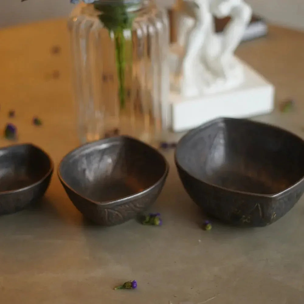 Midnight Black Bowls | Set of 3