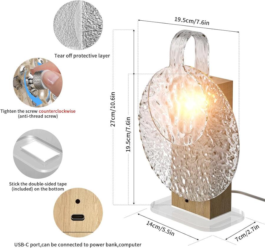 Unique Table Lamp | Water Wave LED Rotation Ambient Night Lamp | Home Decor Lamps