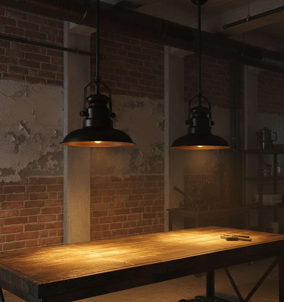 Sailors Metal Pendant Hanging Light Black Polished Hanging lamp for Indoor & Outdoor Usage| Ceiling Light for Cafes, Restaurants & Industrial Use