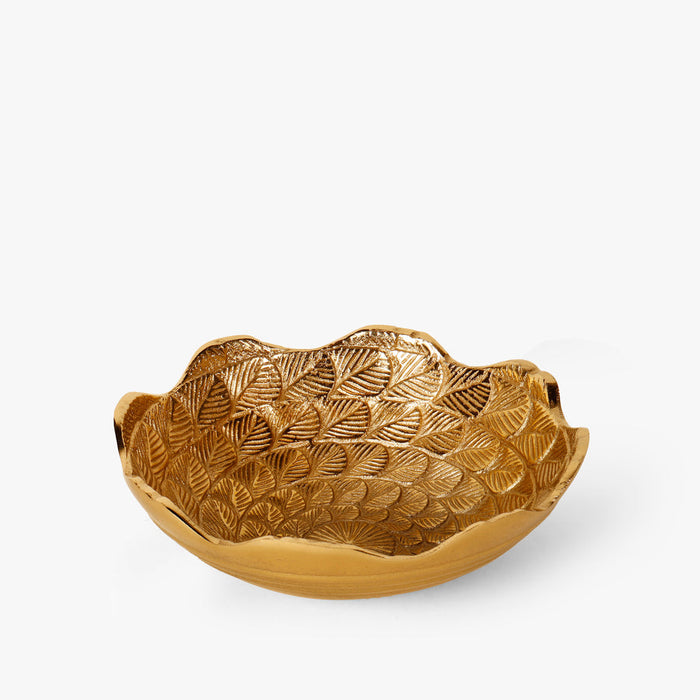 Gold Leaf Pattern Decorative Bowl