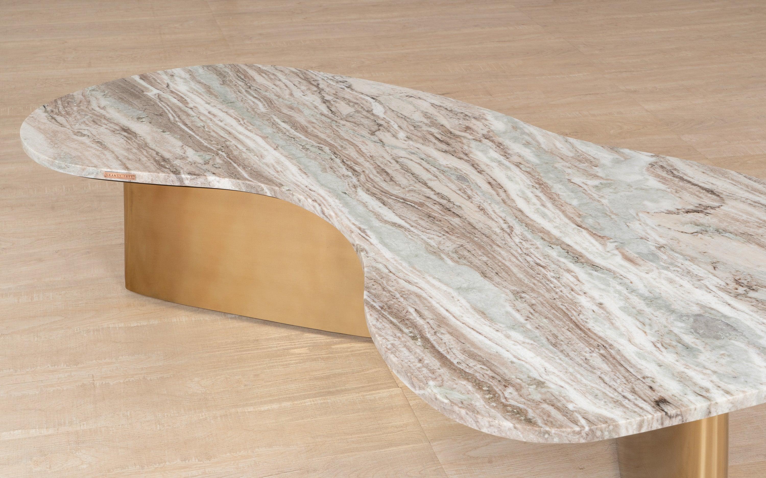 Berg Toronto Marble Coffee Table | Marble Top Centre Table For Living Room | Sofa Table