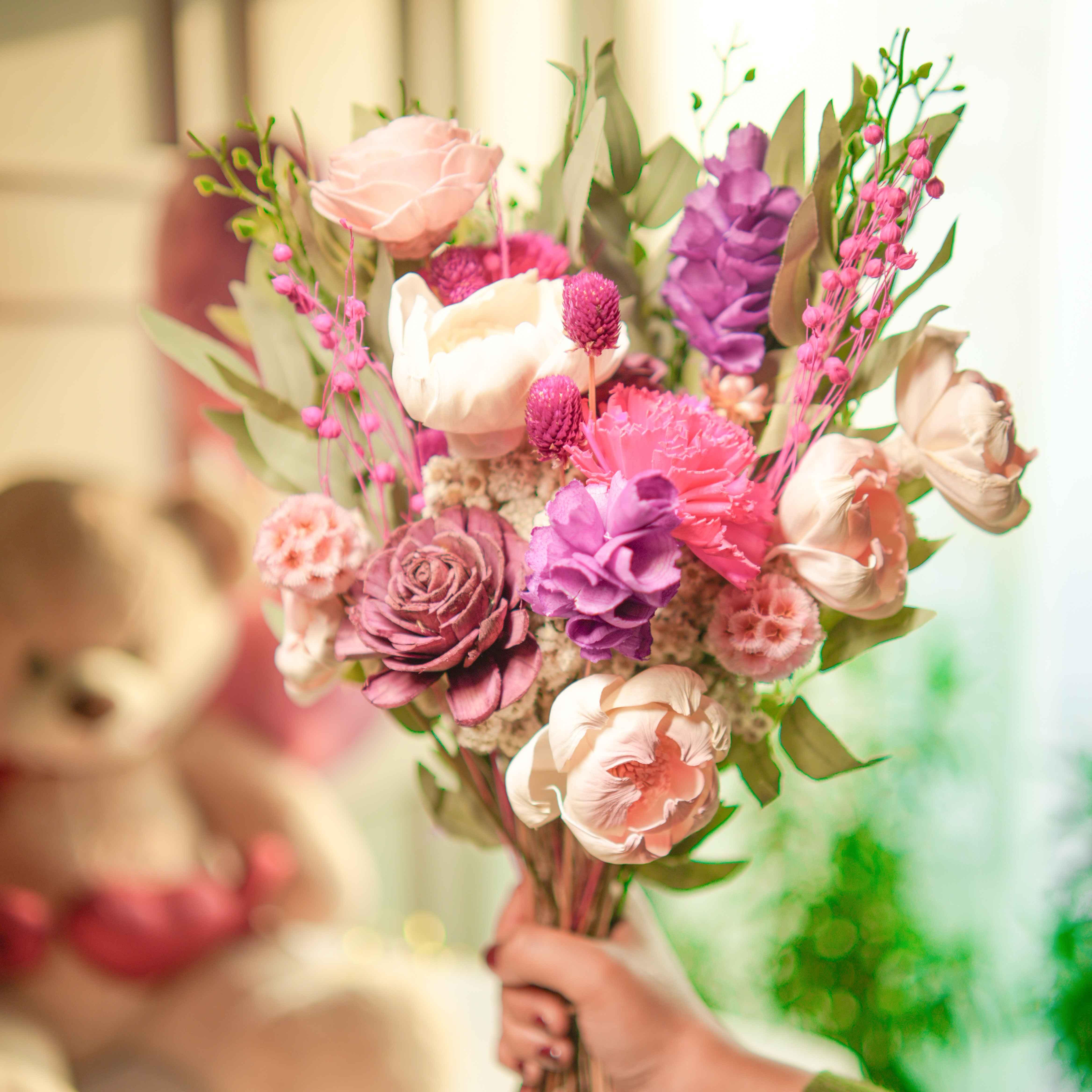 Blush Breeze Dried Flower Bunch for Home Decor - 1 Pc Bunch