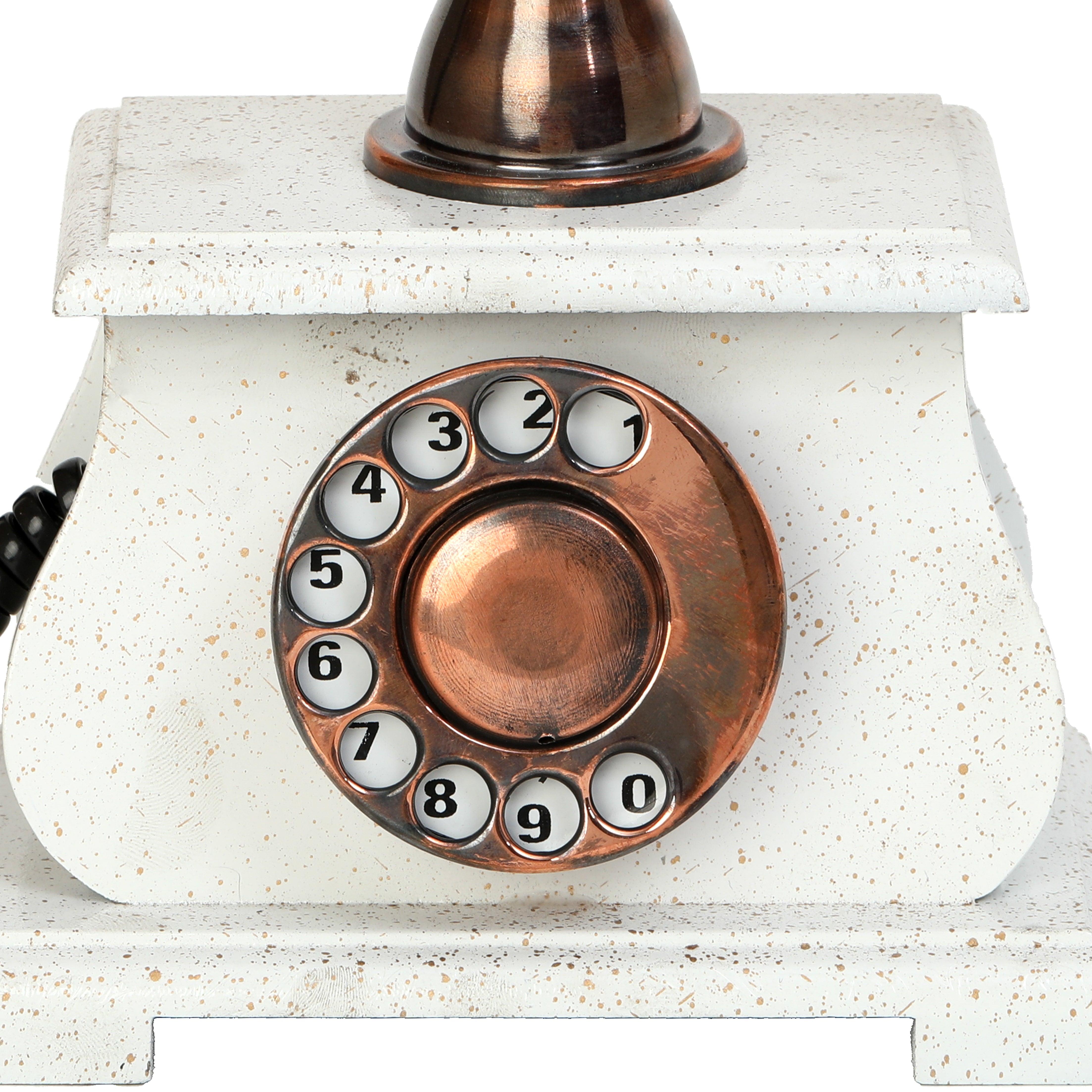 Vintage Handmade Brass and Wood Antique Telephone Royal Model