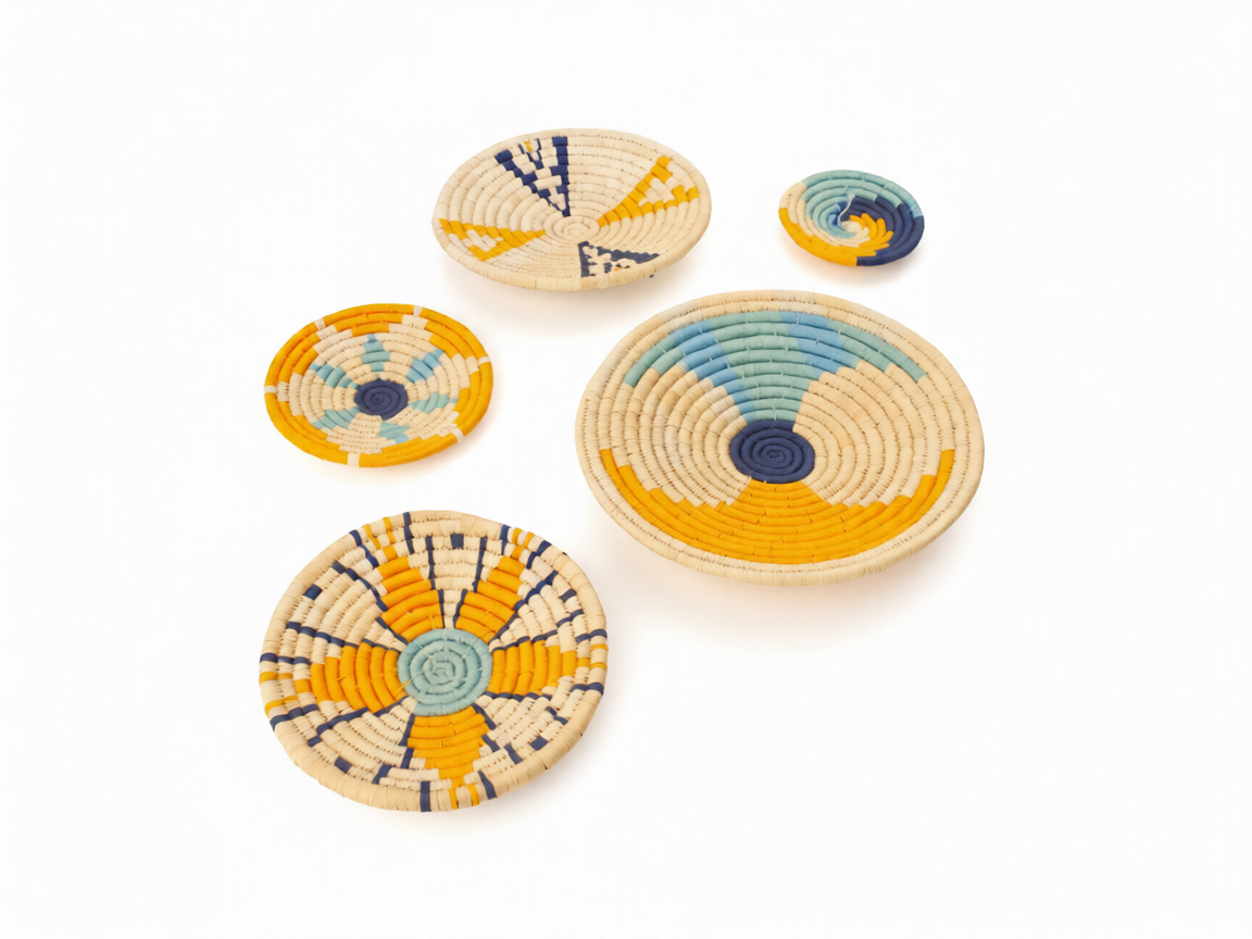 Sabai Grass Patterned Wall Hanging Set