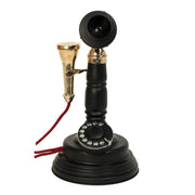 Home Decorative Shinny Brass Finish Table Top Telephone Unique Masterpiece