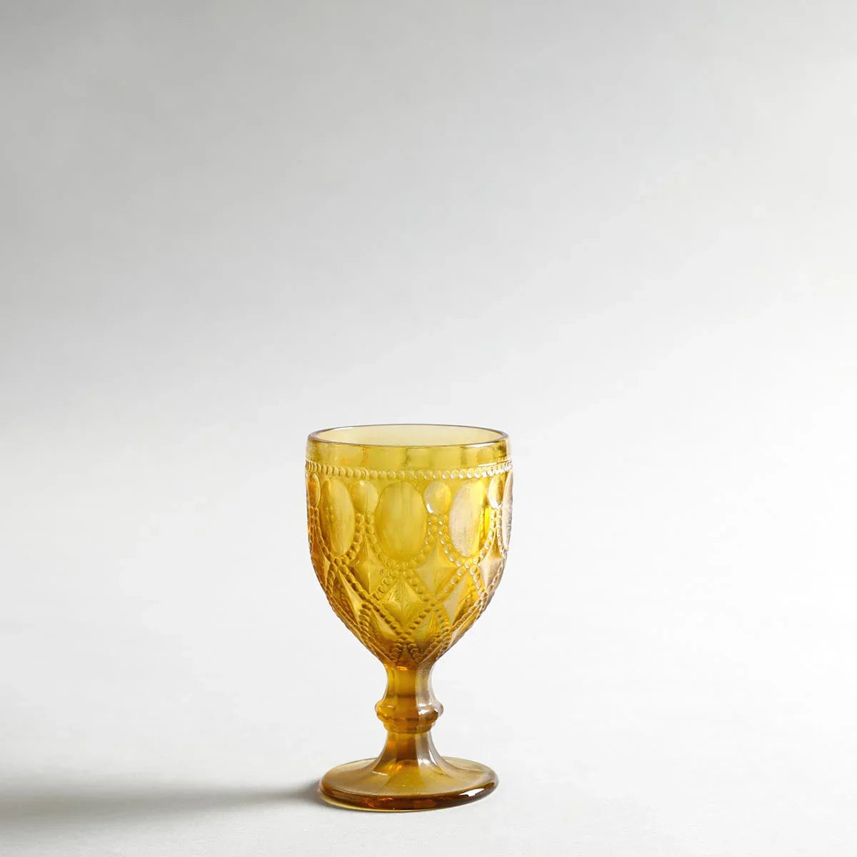 Aria Amber Stem Glass Set Of 6