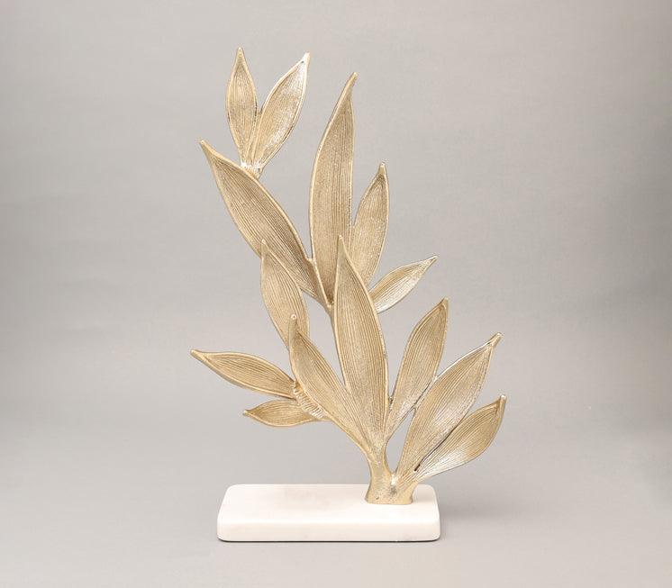 Enclosed Leaf Sculpture | Designer Showpiece for Home Decor