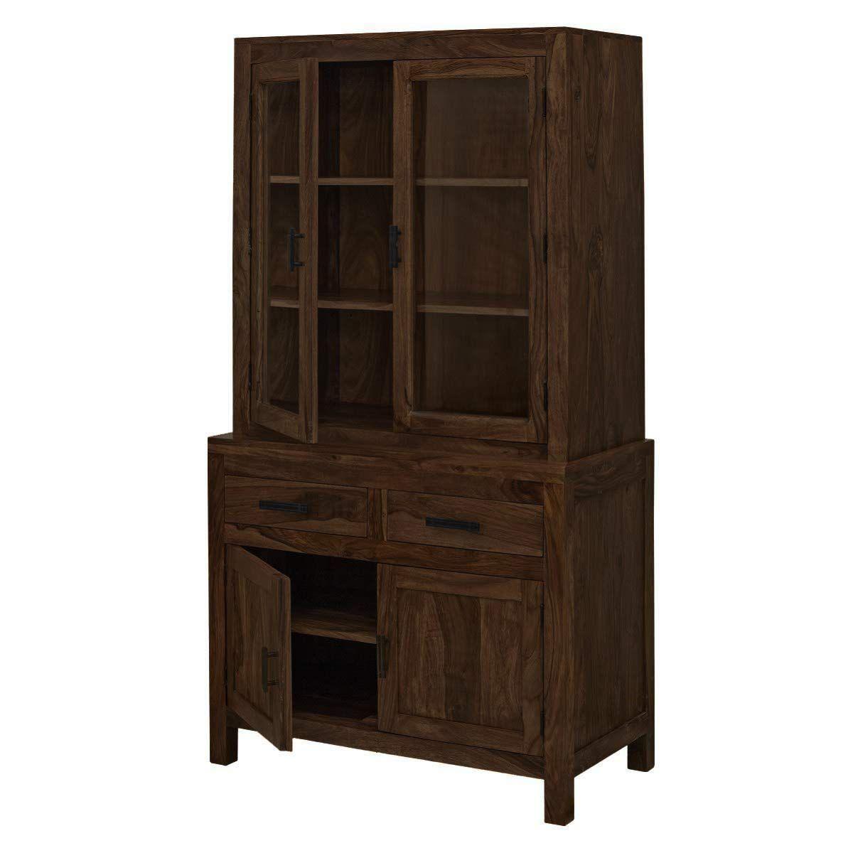 Solid Sheesham Wood Crockery Cabinet | Kitchen Cabinet | Storage Unit