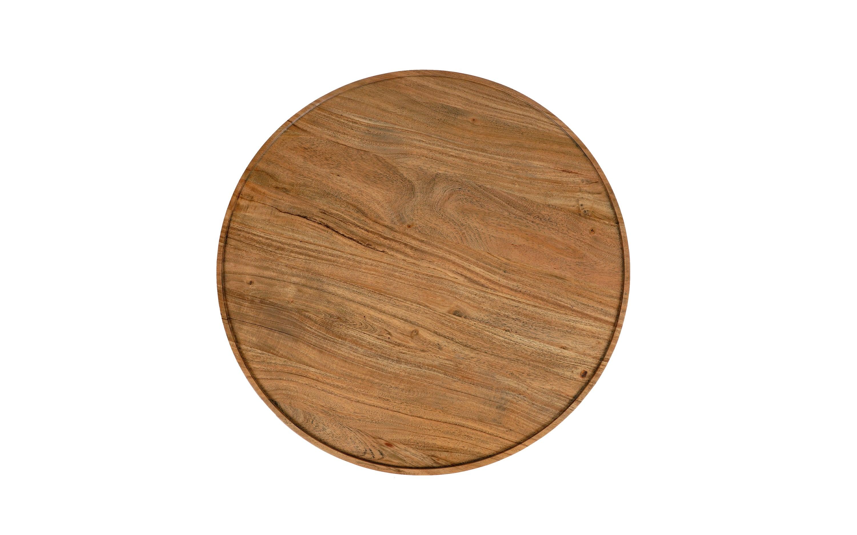 Kotaro Wooden Round Coffee Table | Solid Acacia Wood Center Table for Living Room