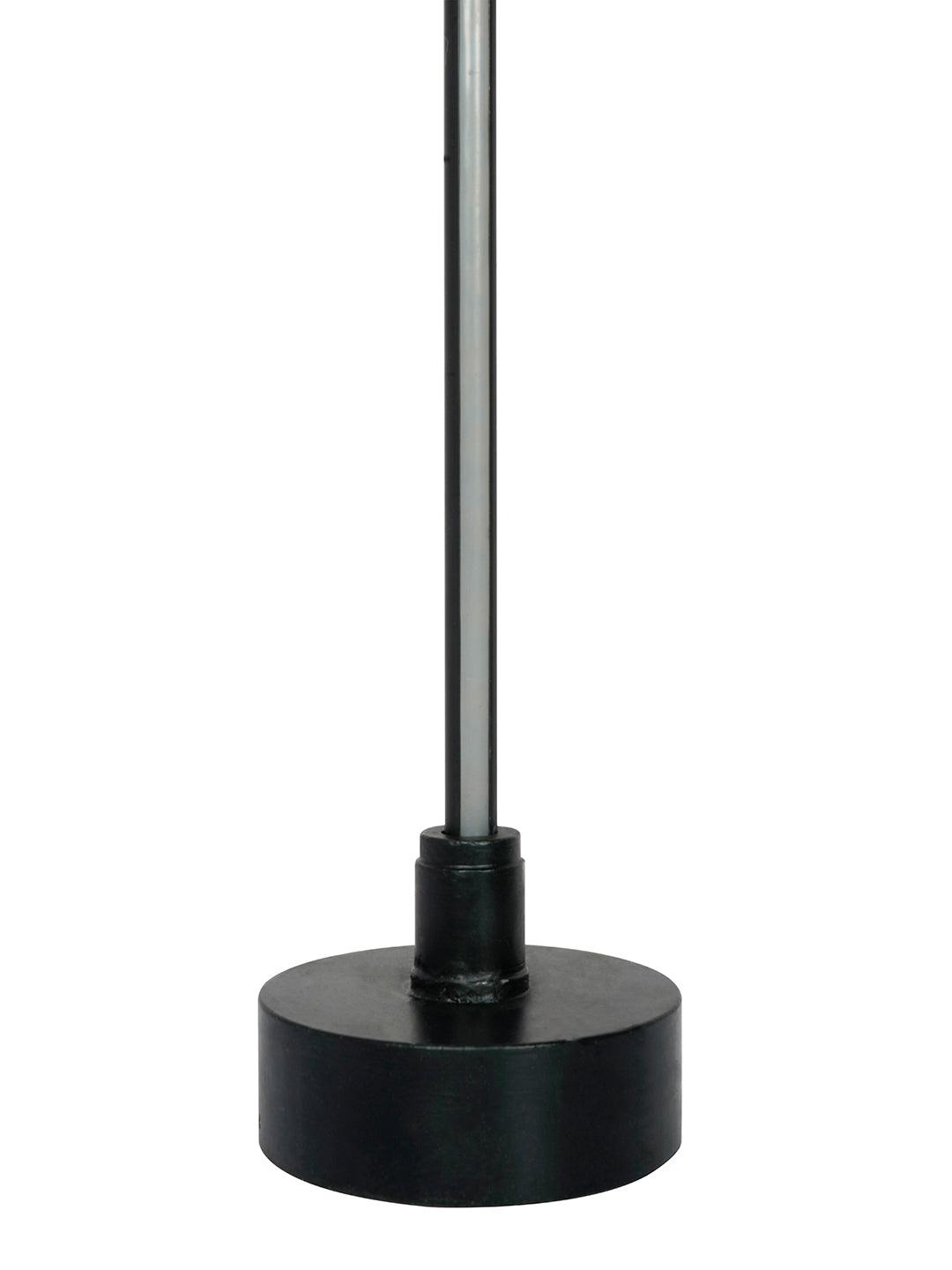 Modern Black LED Corner Floor Lamp with 60-Inch Sleek Pipe