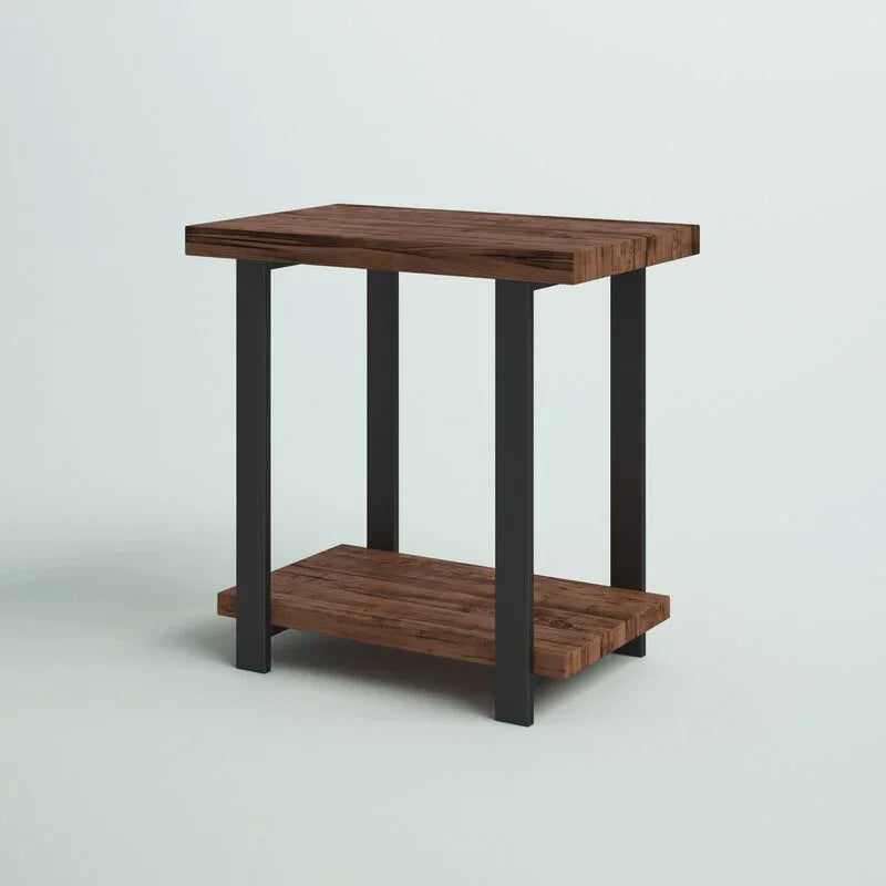 Rise Solid Sheesham Wooden End Table | Side Table for Living Room