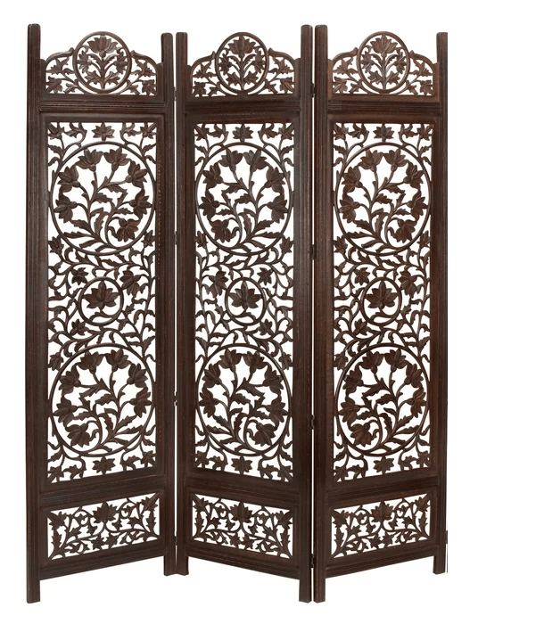 MDF Jali Folding Partition with Mango Wood Frame Design