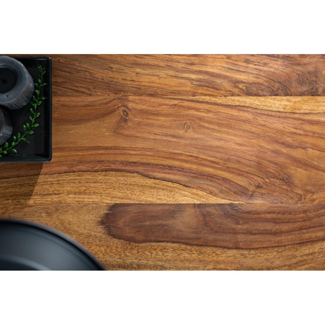 Brisbane Coffee Table With Metal Base Sheesham Wood Top