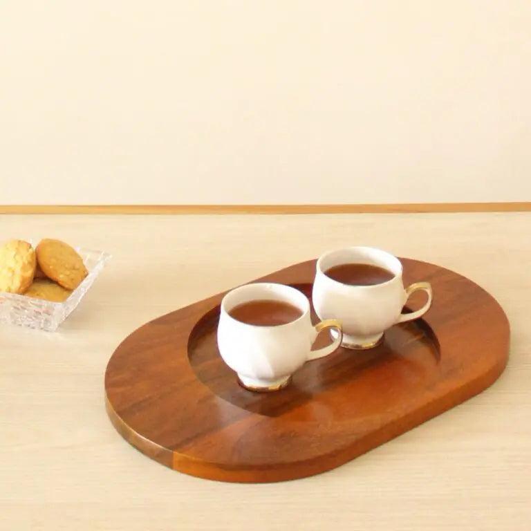 Oval Ellipse Serving Tray |  Mango Wood
