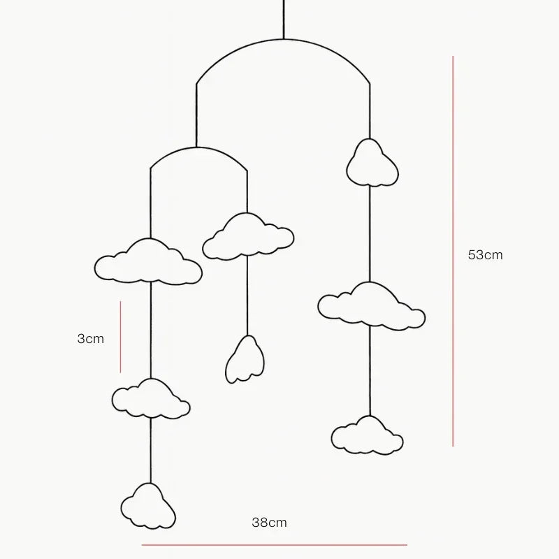 Felt Ornaments - Hanging Mobile (Cloud)