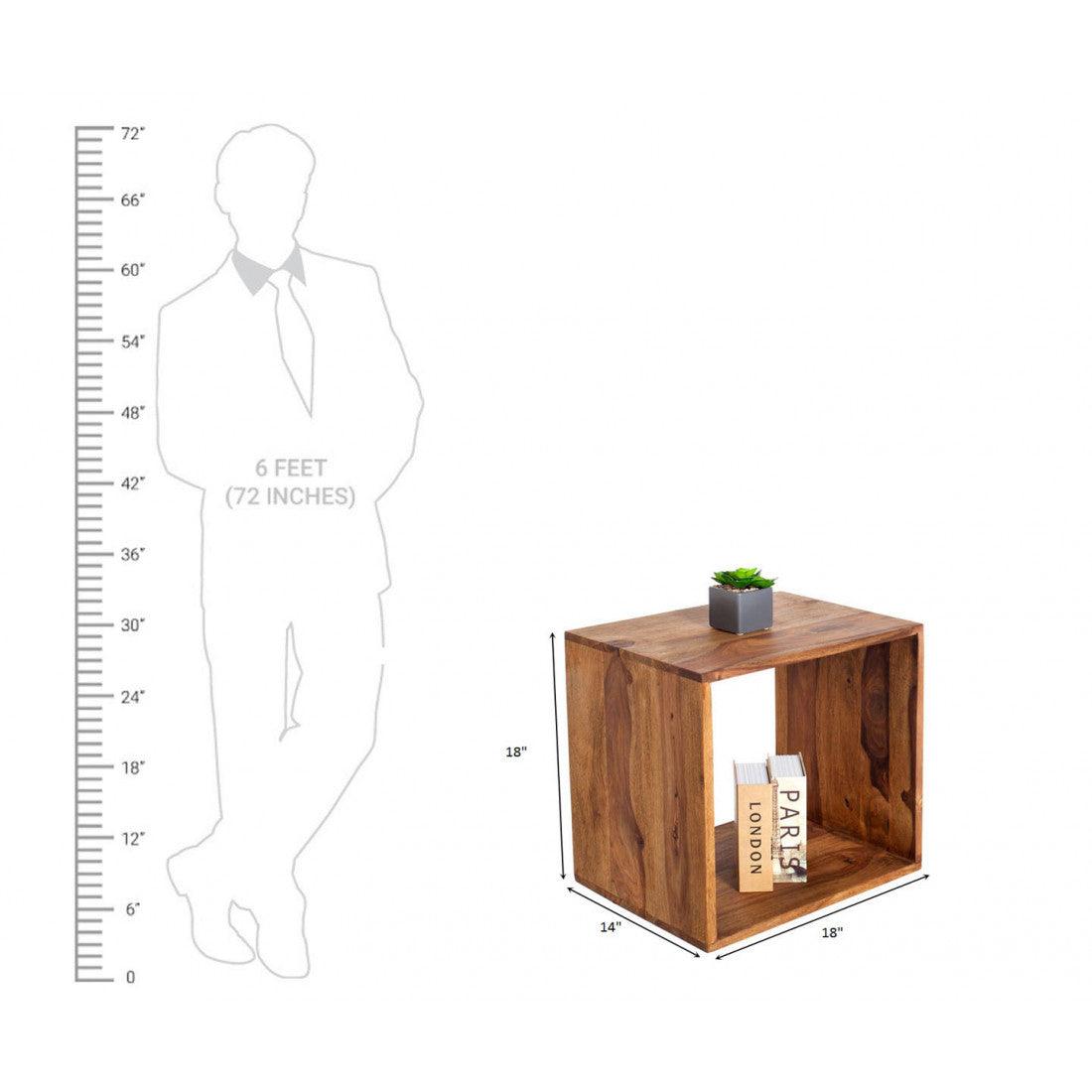 Cubic End Table | Sheesham Wood