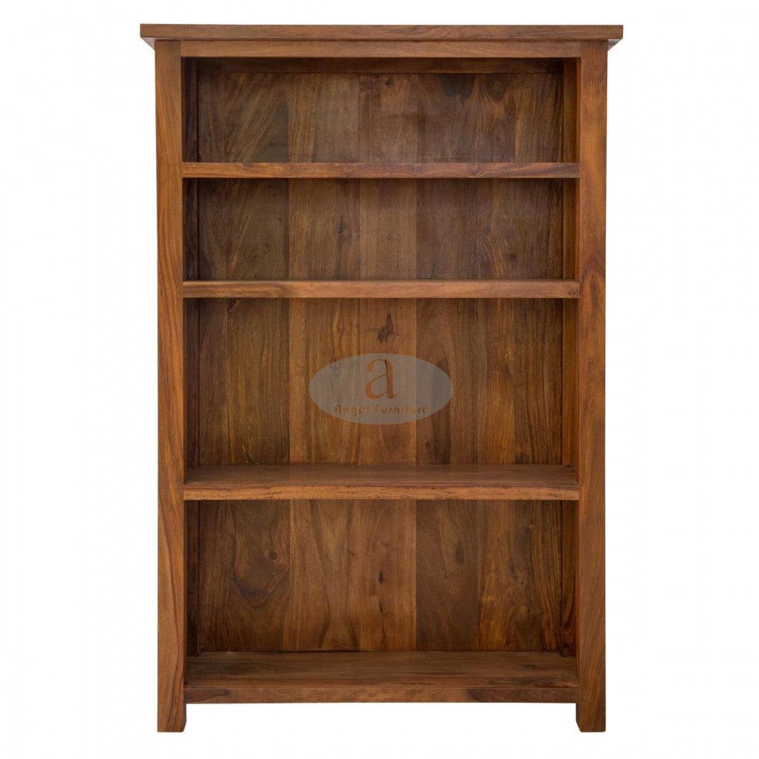 Antonio Solid Sheesham Wood Large Bookshelf In Honey Finish