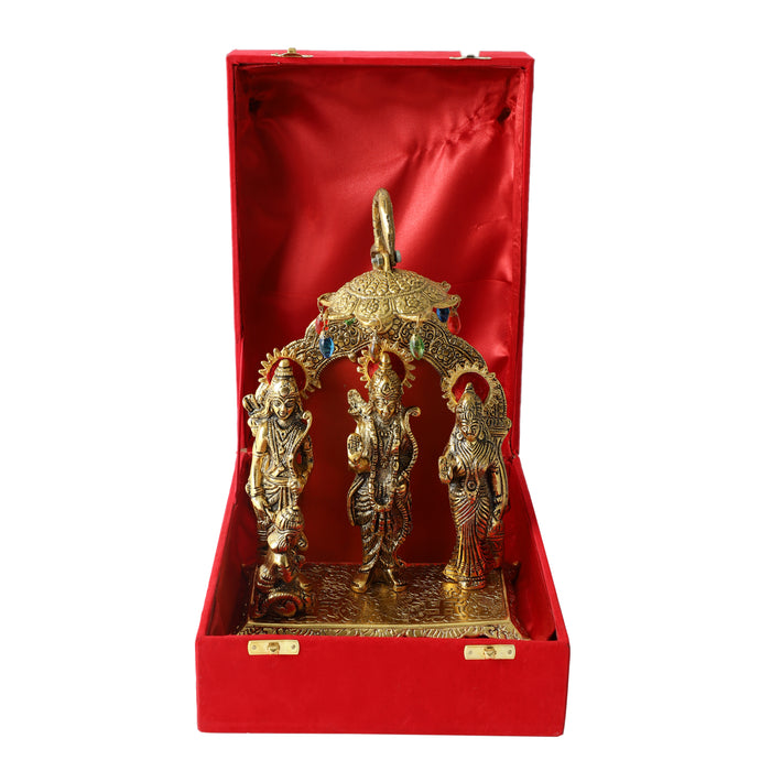 Lord Ram Darbar Idol with Red Velvet Gift box