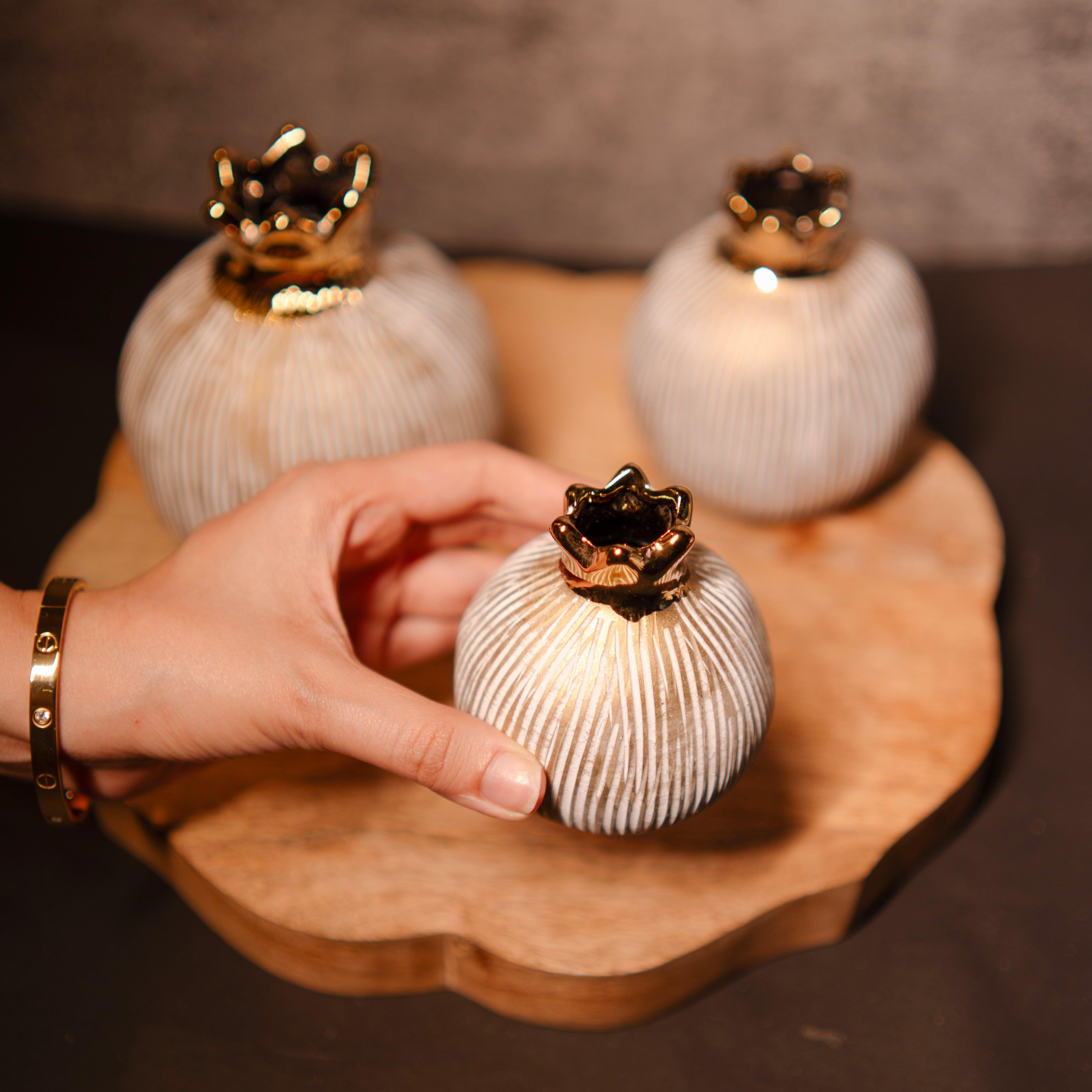 Pomegranate Jewel Vase Set