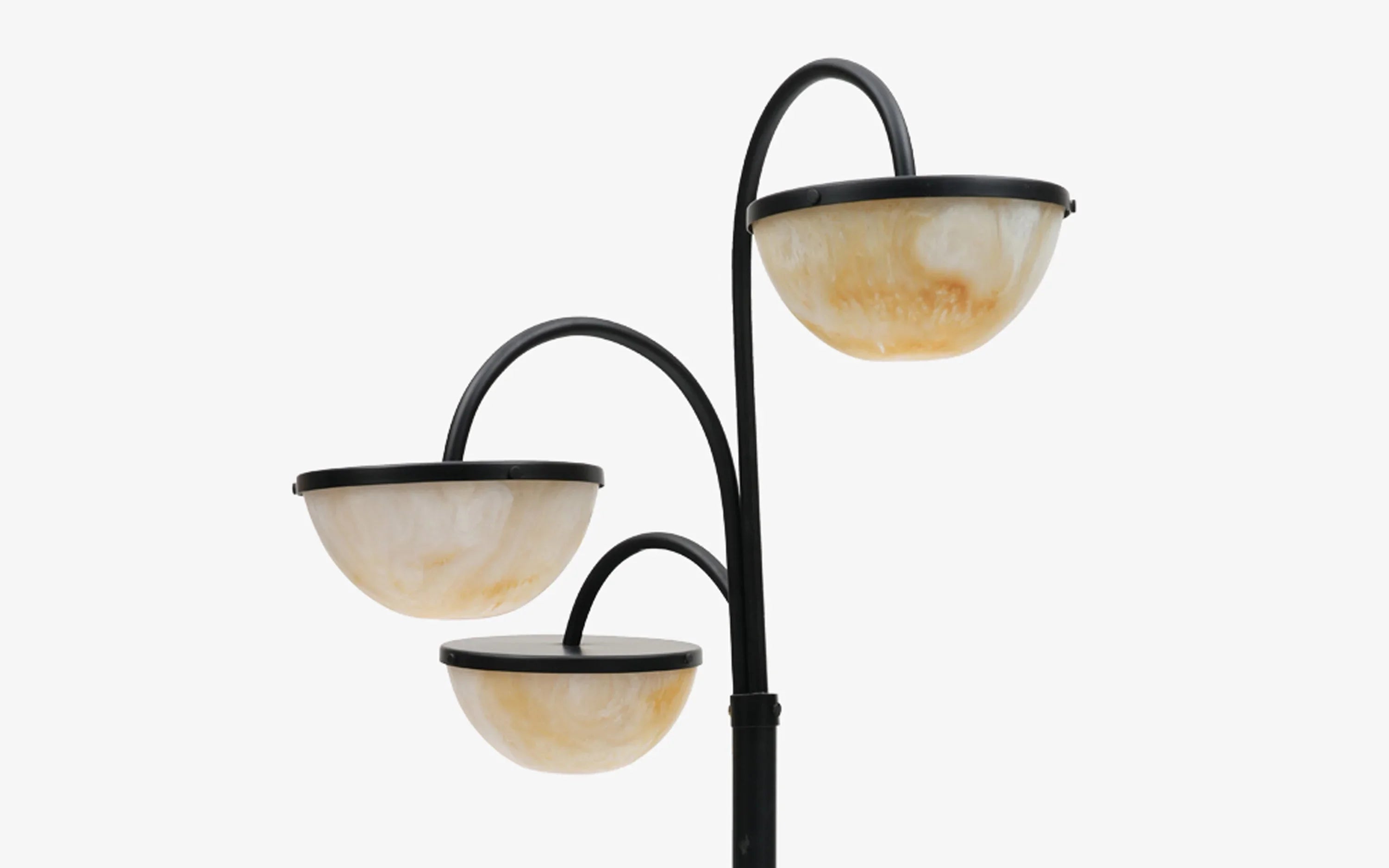 Crater Arc Floor Lamp | Mild Steel and Resin