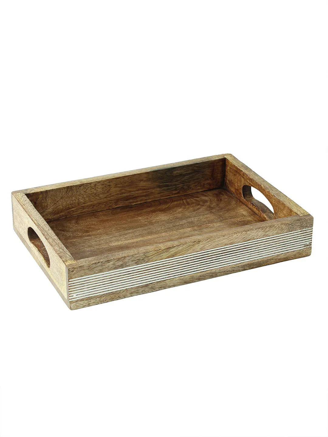 Katchal Rectangle Tray In White Colour