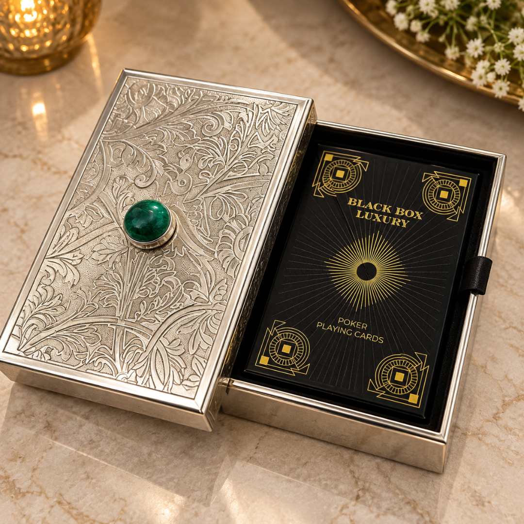 Playing Card With Silver Plated Box