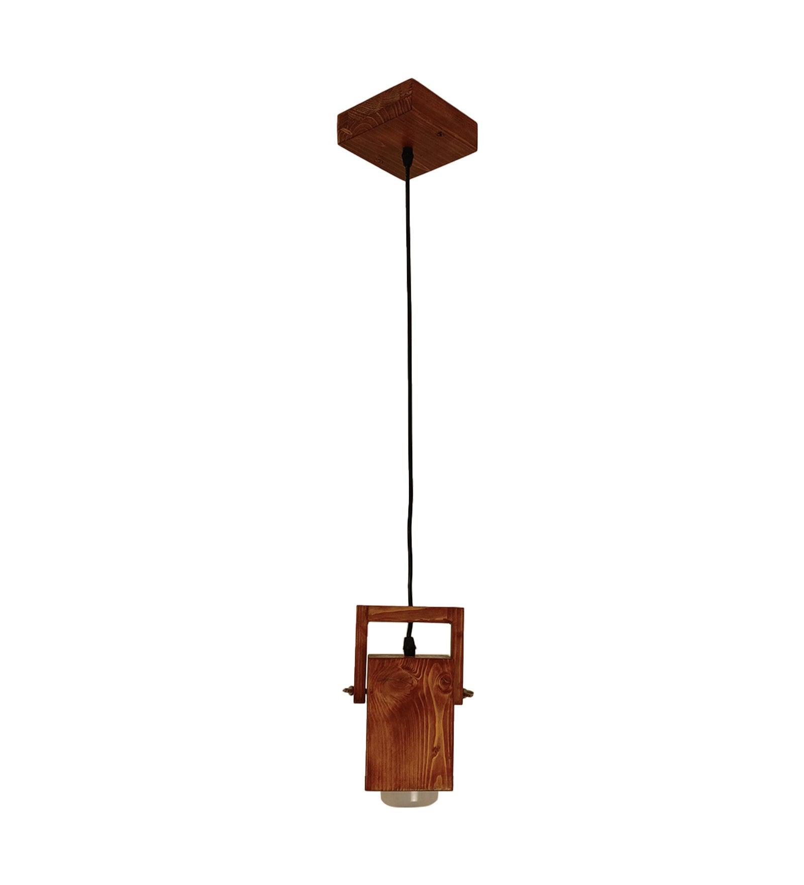 Focal Brown Wooden Single Hanging Light | Pendant Lamp for Home Decor