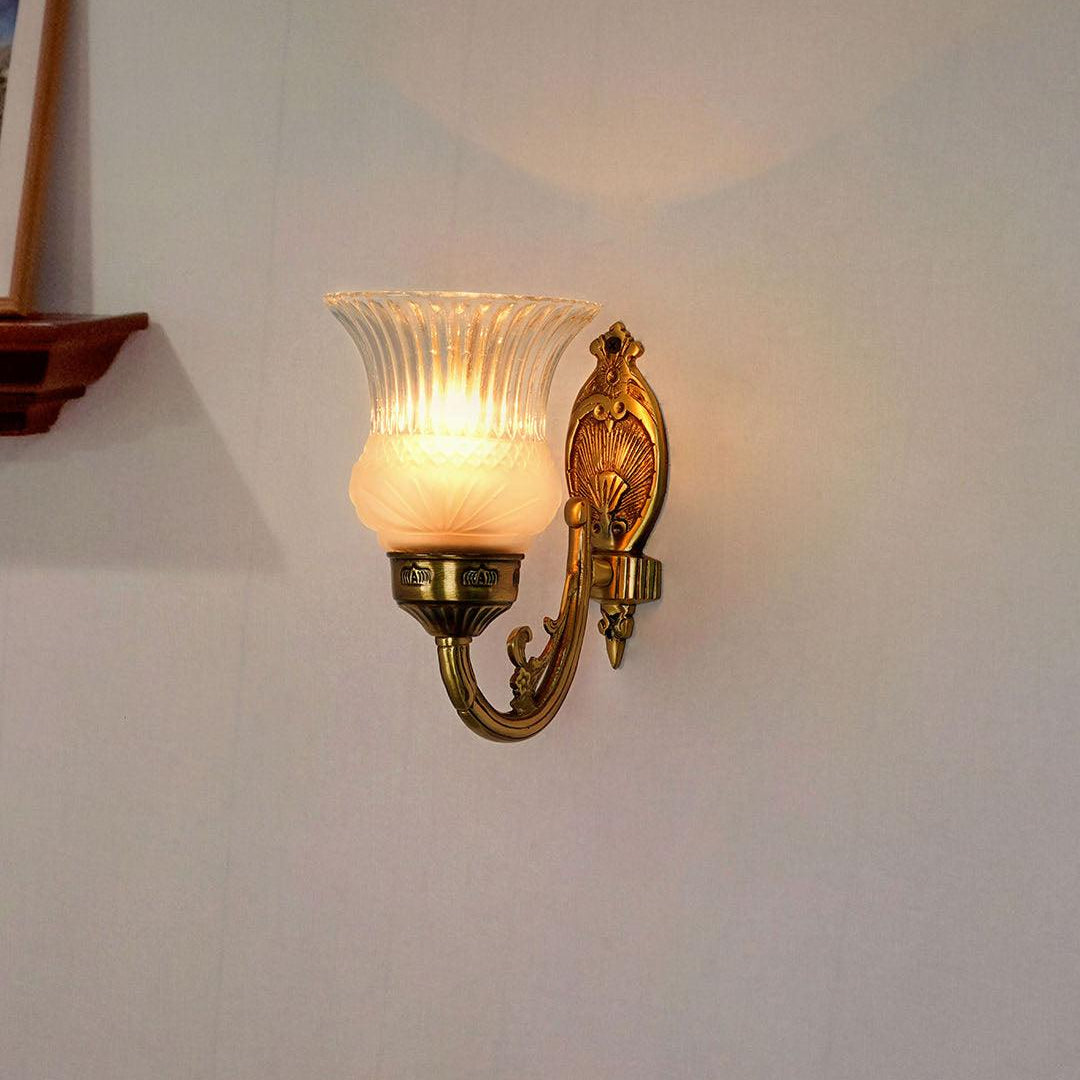 Usha Single Antique Brass Wall Light