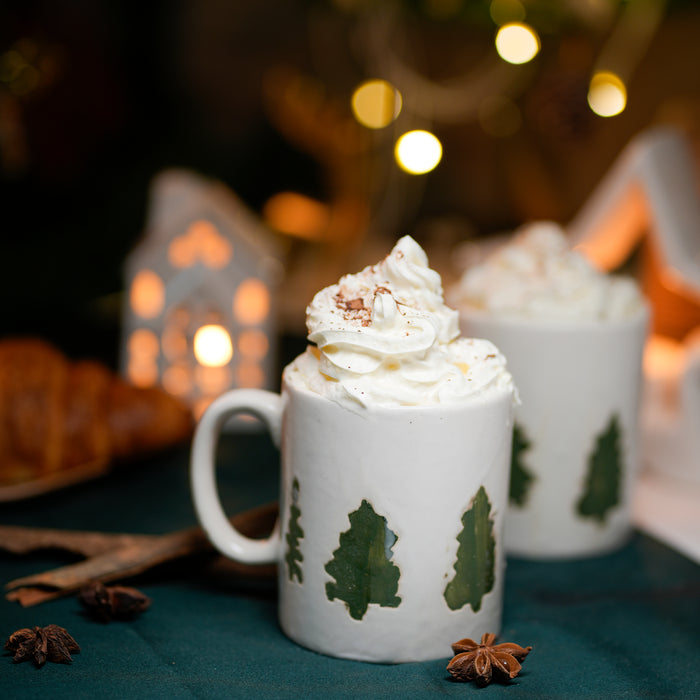 Snowy Christmas Tree Mug | Winter Wonderland Holiday Cup